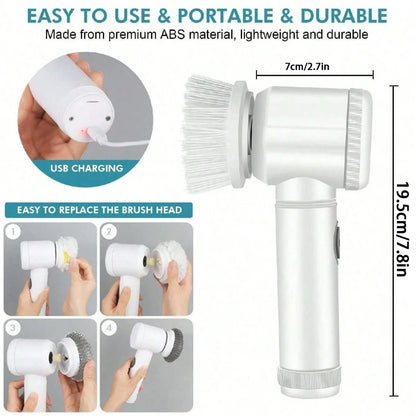 Multifunctional Handheld Radio Electric Cleaning Brush Kitchen Dishwashing Brush Bathroom Sink Tile Electric Cleaning Artifact
